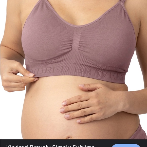 Kindred Bravely Nursing Pumping Bra Mauve XXL - Picture 2 of 5